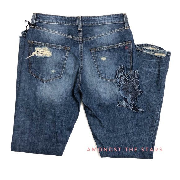 Miss Me Vintage Eagle Embroidered Boyfriend Jeans - Picture 11 of 12